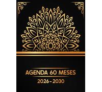2026-2030 Agenda 60 Meses: Planificador Mensual 2026 2030 | 5 Años del 01/01/2026 al 31/12/2030 | 2 Páginas = 1 Mes | Días Festivos | Formato A4 (20.96 x 27.94 cm) | 160 Páginas