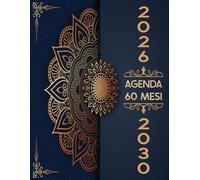 2026-2030 Agenda 60 Mesi: Pianificatore Mensile 2026 2030 | 5 Anni dal 01/01/2026 al 31/12/2030 | 2 Pagine = 1 Mese | Giorni Festivi | A4 (21.59 x 27.94 cm) | 160 Pagine