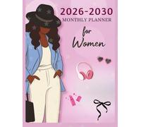 2026-2030 Monthly Planner: 5 Year Diary Two Pages Per Month From January 2026 To December 2030 for Personal & Professional Goals - 165 pages