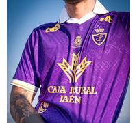 2026-27 Camiseta Deportiva para Adultos Impresa en 3D, Camiseta de Fútbol de Visitante del Real Jaén, Transpirable, de Secado Rápido, Suave y Cómoda, Polo con Cuello en V, Camiseta Familiar LT12-00007