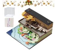 2026 3 D Memo Pad Calendario - Notas de Escritorio Extraíbles, Organizador Creativo Planificador | Bloque de Papelería Para Gestión Diaria de Esquemas, Estudio de Oficina, Decoración Decorativa Del