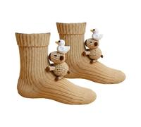 2026 3D Knit Animal Socks, New Novelty Floor Sock for Christmas, Cute Double Layer Hand Crochet Sock, Designs Men & Women