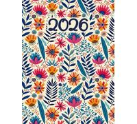 2026 A4: Da gennaio a dicembre, include una pagina al giorno con suddivisione oraria, festività ufficiali, note speciali, lista di attività giornaliere e altro.