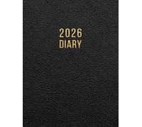 2026 A4 Page A Day: One Page Per Day Daily Diary Planner & Organizer for 365 Days, dated from Jan 2026 to Dec 2026, Fully Lined Journal Notebook with Calendars, To-Do List and Notes | Black Cover