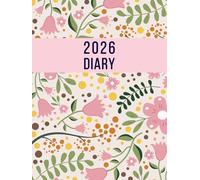 2026 A4 Page A Day: One Page Per Day Daily Diary Planner & Organizer for 365 Days, dated from Jan 2026 to Dec 2026, Fully Lined Journal Notebook with Calendars, To-Do List and Notes | Pink Floral