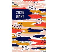 2026 A5 Page a Day: One Page Per Day Daily Diary Planner & Organizer for 365 Days, dated from Jan 2026 to Dec 2026, Fully Lined Journal Notebook with Calendars, To-Do List and Notes | Abstract Cover