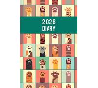 2026 A5 Page a Day: One Page Per Day Daily Diary Planner & Organizer for 365 Days, dated from Jan 2026 to Dec 2026, Fully Lined Journal Notebook with Calendars, To-Do List and Notes | Cats Paws