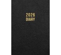 2026 A5 Page a Day: One Page Per Day Daily Diary Planner & Organizer for 365 Days, dated from Jan 2026 to Dec 2026, Fully Lined Journal Notebook with Calendars, To-Do List and Notes | Black Cover