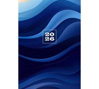 2026: A5 Tageskalender mit 1 Tag auf 1 Seite | Deutsche Feiertage | Jahresplaner Terminkalender | Tagesplaner Wochenkalender | Deutschland Buchkalender | Abstrakt Blau