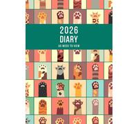 2026 A5 Week to View: A5 Planner Week to View Diary for 52 weeks, dated from Jan 2026 to Dec 2026, A5 Weekly Personal Organizer with Calendars, To-Do List and Notes | Cats Paws