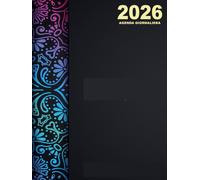 2026: Agenda 2026 giornaliera a4 , nera , Un giorno per pagina - 12 mesi, italiano grande