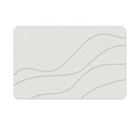2026 Alfombra de baño de piedra tierra de diatomeas de secado rápido, alfombra absorbente de agua, ducha exterior, material de piedra de diatomita (beis, 60 x 40 cm)