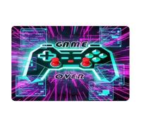 2026 Alfombra de diseño de juego con patrón de controlador suave antideslizante para dormitorio salón (A, 90 x 60 cm)