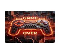 2026 Alfombra de diseño de juegos con patrón de controlador suave antideslizante alfombra para dormitorio sala de estar decoración elegante (C, 90 x 60 cm)