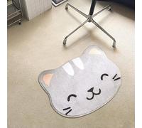 2026 Alfombra Maravillosa Alfombra Shiba Inu & Gato Alfombra de Lana Sintética para la Entrada/Alfombra de Baño (Y Gruesa) (B, 40 x 60 cm)