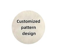 2026 Alfombra Sala de Estar Alfombra Arte Redonda Después: perfecta para Esta alfombra Se garantiza que es apreciada, por lo que es perfecta para cualquier habitación. (Blanco, 120 x 120 cm)