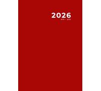 2026, am-pm: Large Diary / Daily Planner and Appointment Book, Red
