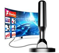 2026 Antena de TV Interior Potente TDT HD, Recepción Digital 360° Largo Alcance, Compatible con DVB-T/T2, Smart TV, 4K UHD y Full HD 1080p, Cable coaxial 5 m