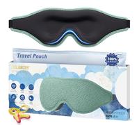 2026 Antifaz para Dormir Innovador para Hombres y Mujeres,Mascarilla para Dormir,Máscara Bloquea la Luz al 99.99%, Tapa Ojos para Dormir,Meditar,Siesta,Viajar,Avión,con Tapones para Oídos (Verde lago)