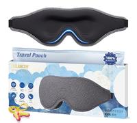 2026 Antifaz para Dormir Innovador para Hombres y Mujeres,Mascarilla para Dormir,Máscara que Bloquea la Luz al 99.99%,Tapa Ojos para Dormir,Meditar,Siesta,Viajar,Avión,con Tapones para los Oídos(Gris)