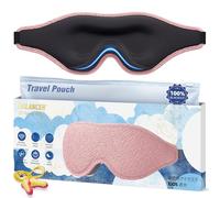 2026 Antifaz para Dormir Innovador para Hombres y Mujeres,Mascarilla para Dormir,Máscara que Bloquea la Luz al 99.99%,Tapa Ojos para Dormir,Meditar,Siesta,Viajar,Avión,con Tapones para los Oídos(Rosa)