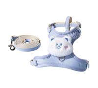 2026 Arnés Correa sin tirones Chaleco Ajustable Gato Arneses Arnés a prueba de fuga para Entrenamiento de Running (Azul, B)