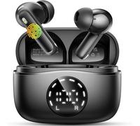 2026 Auriculares Inalambricos Bluetooth, Cascos Bluetooth 5.4 HiFi Estéreo, 45H Auriculares inalámbricos con 4 ENC Cancelacion Ruido HD Mic, IP7 Impermeable Cascos Carga Rápida Tipo-C /Pantalla LED