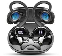 2026 Auriculares Inalambricos Deportivos, Nueva Auriculares Bluetooth 5.4 HiFi Estéreo con 4 HD Mic, 50H Cascos Inalambricos Bluetooth con Cancelacion Ruido ENC, Pantalla LED/IP7 Impermeable Cascos