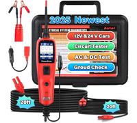 2026 Autel PowerScan PS100 Probador Circuito Auto, Herramienta Sonda Circuito Eléctrico, Detector Cortocircuito Disyuntore Abierto 12-24V, Resistencia Corriente CA/CC, Cable Extensión 6M para 99% Auto