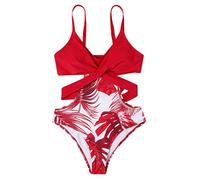 2026 Bañador Bikini Mujer Amazon Espagne Traje de baño Bikini Verano una Pieza Femenino conciso Sexy Conjunto Tankinis (L)