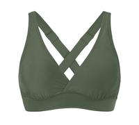 2026 Bañador Mujer Mujer Maillots de Bain Élastiques Hauts à Armatures couverture Complète Skin de Bikini Push Up Maillot de Bain Skin Court Cravate DOS Maillot de bain Hauts, Verde militar., S