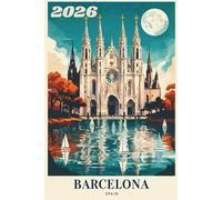 2026 Barcelona Spain Daily Planner: Weekly Notebook, Calendar featuring La Sagrada Familia, Organization Journal European Travel Inspired