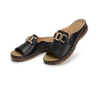 2026 Beach Slides Footwear Orthopedic Slides For Women With Arch Support Fashion Comfort Metal Straps Sandals Ladies Orthotic Slip On Sandals Casual Daily Wear Shoes (Black,40)