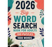 2026 Big Word Search Book for Adults: 100 Large-Print Puzzles | 1000 English Words | Easy-to-Read Word Search Challenges