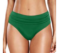 2026 Bikini para mujer, tallas grandes, cintura alta, bragas de baño, pantalones cortos de playa, pantalones fruncidos, pantalones de natación de corte alto, cobertura completa, bañador, bañador para