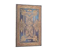 2026 Blue Luxe (Luxe Design) Maxi 12-month Vertical Hardcover Flexi Dayplanner 2026 (Elastic Band Closure)