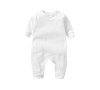 2026 Body Manga Larga con Broches para Bebé Ropa de Juego y Cómoda para Uso Diario Infantil (White, 18-24 Months)