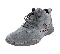 2026 - Botas de agua acolchadas para hombre de ajuste extra ancho para otoño e invierno, botas Chukka de gamuza duraderas para clima frío, para hombre, desierto, casual, para viajes, ligeras, gris, 42