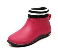 2026 - Botas de lluvia antideslizantes a prueba de agua para mujer, color liso, hot pink, 40.5 EU