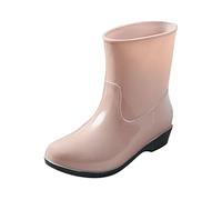 2026 - Botas de lluvia cortas para mujer, botas de lluvia sin cordones, botas de jardín de goma, a, 38 EU