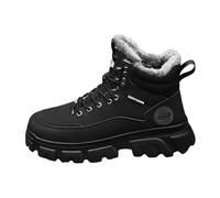 2026 Botas de nieve gruesas y cálidas de moda para hombre otoño e invierno con cremallera con zapatos aterciopelados al aire libre (amarillo, 46), Negro , 40 EU
