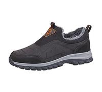 2026 Botas de nieve para hombre Invierno 2022 Caliente Tacón Plano Cómodo Material Exterior de Algodón Suela Antideslizante para Actividades Al Aire Libre, gris, 41 EU