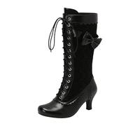 2026 Botines Mujeres Comercio Exterior Botas Grandes Mujeres Con Pajarita Tacones Altos Y Botas Altas, Negro , 42 EU