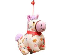2026 Caballo chino Lunar Año Nuevo Decoración, lindo caballo decoraciones para buenos colgantes de felpa habitación B para vivir suerte,