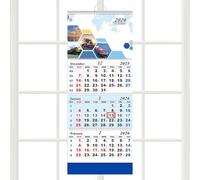 2026 Calendar, 3 Month View Home Wall Planner, Vertical Hangable Design Easy Scheduling, Clear Monthly Display with Writable Blocks, Calendar Organizer for Offices, Living Room, Apartment Use