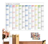 2026 Calendar de pared grande, 150 g papel blanco 74,2 x 52,5 cm - Big 12 Month 2026 - Calendar decorativo Planning Poster for Life Matters Schedule | Wachwerl Çalendar Erasable Large