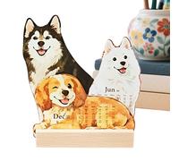 2026 Calendar Desk - Cute Cats Dogs Pattern Monthly Planner, organizador de espacio de escritura para planificación de appointment Scheduling in Bedroom Living Room Kitchen Fridge Apartment