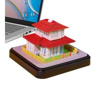 2026 Calendar, Desk Display Organizer, 3d Paper Sculpture, 8.7x8.7x6.6cm, House-Shaped Standing Art, Tear Able Monthly Pages for Office, Home, Shelf, School, Gift Giving Holidays Effortlessly