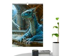 2026 Calendar - Dragon Theme Fantasy Art 12 Month Planner For Organization And Scheduling, Illustrated Design With Appointments And Notes Space, Wall Desk Decor For Home