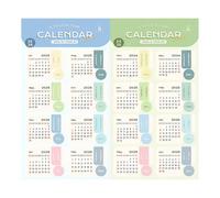 2026 Calendario-Aufkleber, 2 Blätter Selbstklebend - Monatliche Aufkleber für Planer | für Notizbücher Scrapbooking Tagebücher Klassenzimmer Schule Teenager College-Estudiantes universitarios